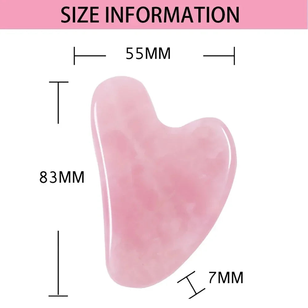 Gua Sha Massage Board for Face Rose Pink Guasha Plate Resin Face SPA Massager Scrapers Tools for Face Neck Back Body Relaxation