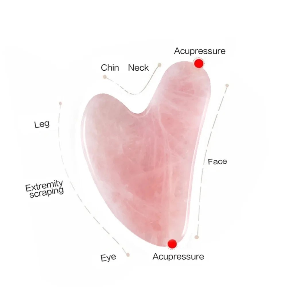 Gua Sha Massage Board for Face Rose Pink Guasha Plate Resin Face SPA Massager Scrapers Tools for Face Neck Back Body Relaxation