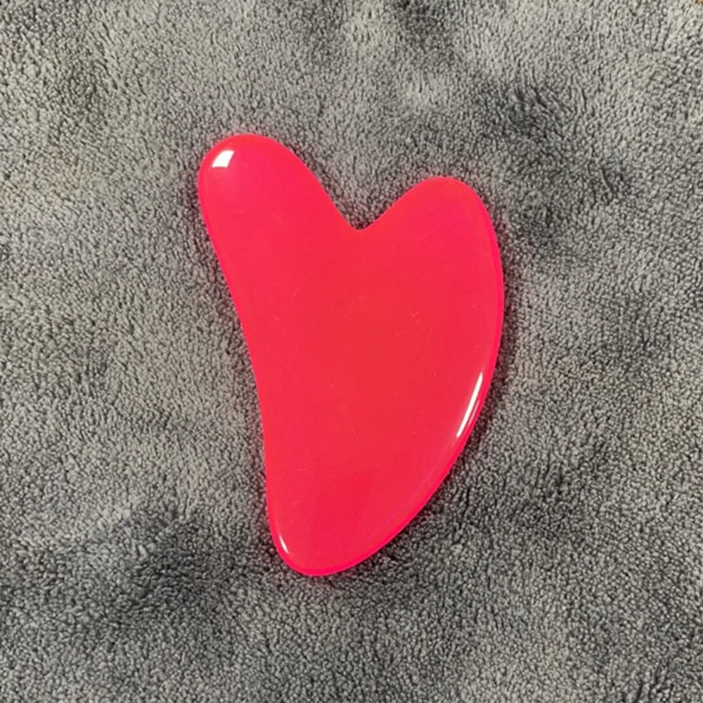 Gua Sha Massage Board for Face Rose Pink Guasha Plate Resin Face SPA Massager Scrapers Tools for Face Neck Back Body Relaxation