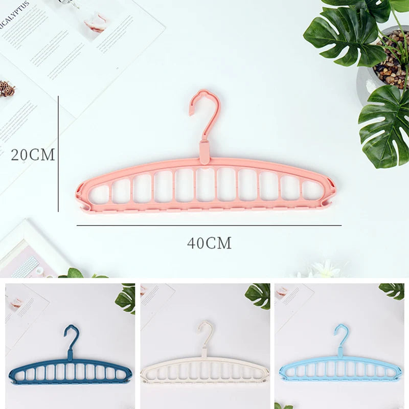 Foldable 11‑Hole Clothes Hanger Multi‑Layer Space‑Saving Closet Organizer Household Dorm Wardrobe Clothe Storage Rack Home Tool