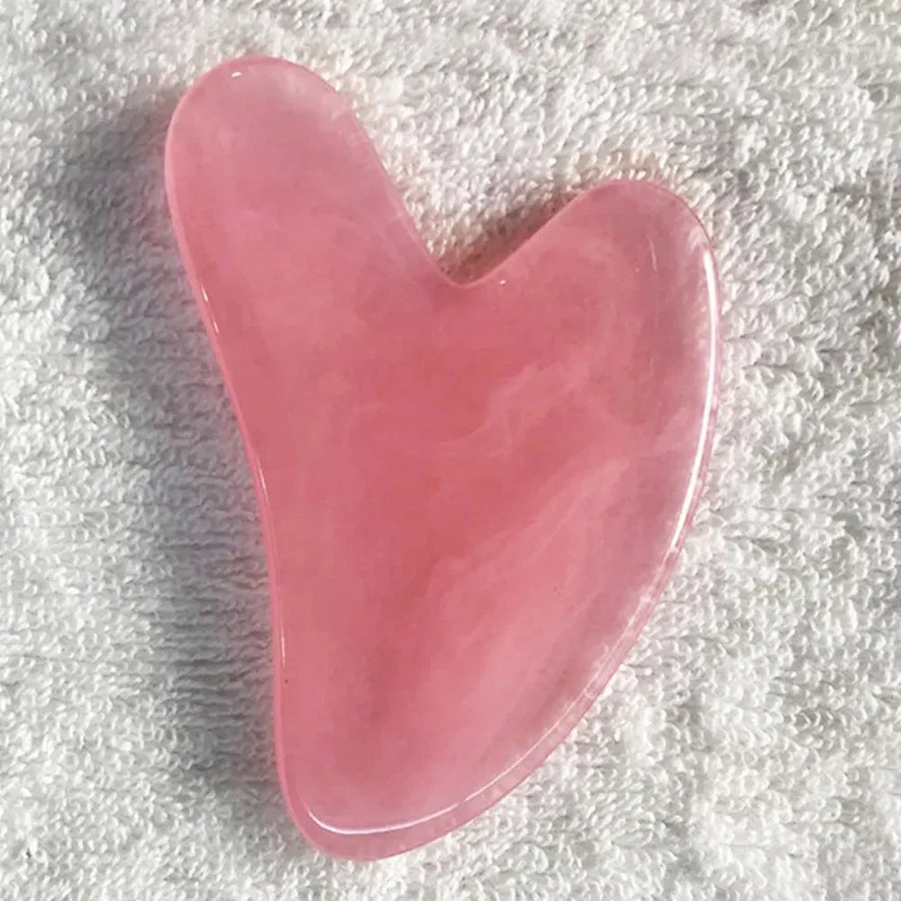 Gua Sha Massage Board for Face Rose Pink Guasha Plate Resin Face SPA Massager Scrapers Tools for Face Neck Back Body Relaxation