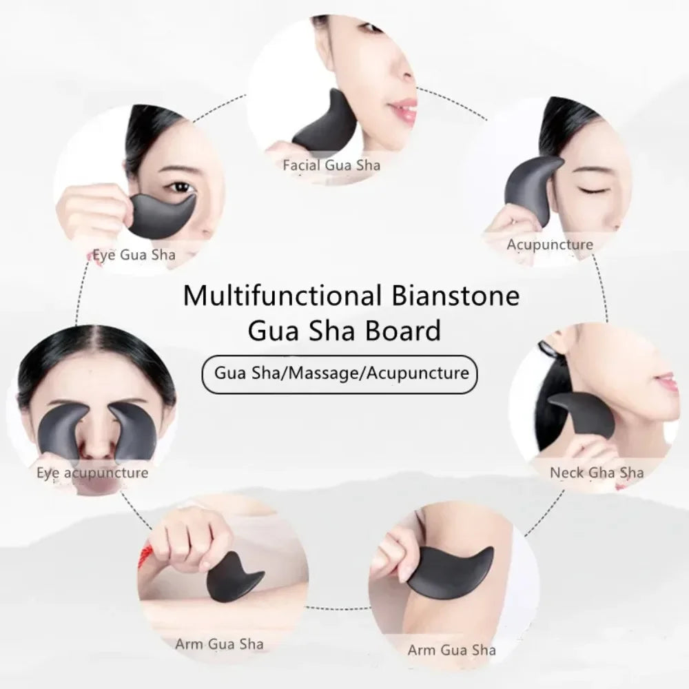 Gua Sha Massage Board for Face Rose Pink Guasha Plate Resin Face SPA Massager Scrapers Tools for Face Neck Back Body Relaxation