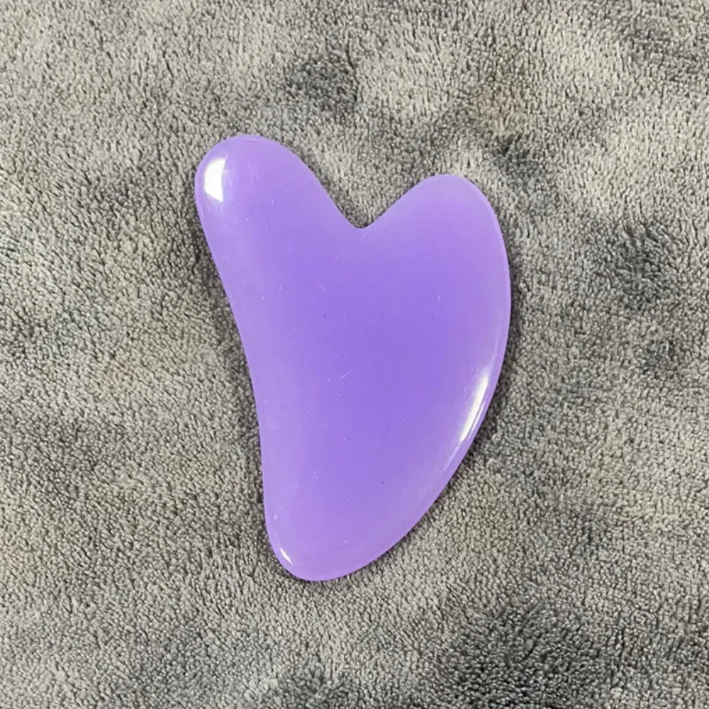 Gua Sha Massage Board for Face Rose Pink Guasha Plate Resin Face SPA Massager Scrapers Tools for Face Neck Back Body Relaxation