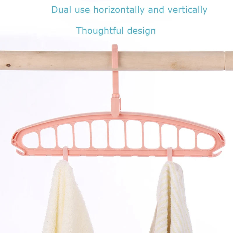 Foldable 11‑Hole Clothes Hanger Multi‑Layer Space‑Saving Closet Organizer Household Dorm Wardrobe Clothe Storage Rack Home Tool