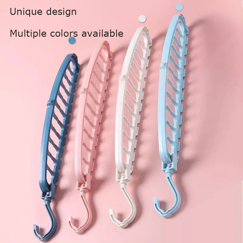Foldable 11‑Hole Clothes Hanger Multi‑Layer Space‑Saving Closet Organizer Household Dorm Wardrobe Clothe Storage Rack Home Tool